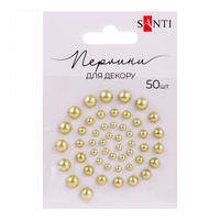 Перлини самоклеючі зелені райдужні 50 штук Santi, 952642