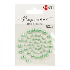 Перлини самоклеючі мятні райдужні 50 штук Santi, 742970