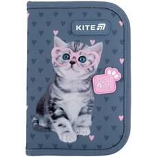 Пенал з наповненням 1 відділення 2 відвороти Kite Studio Pets SP25-622H-1, 70056