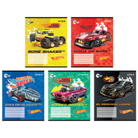 Зошит шкільний 12 аркушів клітинка Kite Hot Wheels HW24-232, 68106