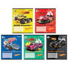 Зошит шкільний 12 аркушів клітинка Kite Hot Wheels HW24-232, 68106