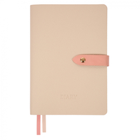 Щоденник А5 недатований 320 стор мякий бежевий Secret Leo Planner, 252702