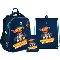 Рюкзак з наповненням пенал сумка для взуття Kite Hot Wheels SET_HW22-531M, 61880