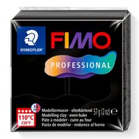 Полімерна глина Fimo Professional чорна 57 грам Staedtler, 80409
