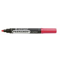 Маркер перманентний червоний круглий Centropen 8566/02, 01847