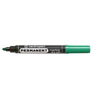 Маркер перманентний Centropen Dry Safe зелений круглий 8510/04, 01863