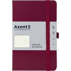 Книга записна А5 клітинка 96 аркушів винна Partner Axent 8201-46-A, 46730