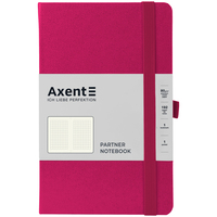 Книга записна А5 клітинка 96 аркушів малинова Partner Axent 8201-50-A, 64409