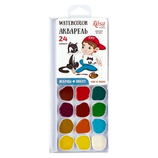 Фарби акварельні 24 кольори Cats with a Boy Rosa Kids, 301207