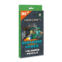 Олівці кольорові 12 кольорів Minecraft Diamond Miner Yes, 290720