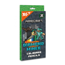 Олівці кольорові 12 кольорів Minecraft Diamond Miner Yes, 290720