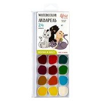 Фарби акварельні 24 кольори Cats Rosa Kids, 301206