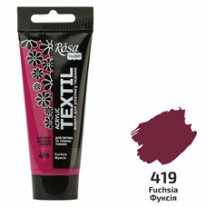 Фарба акрилова для розпису тканин фуксія 60 мл Rosa Talent, 263460419