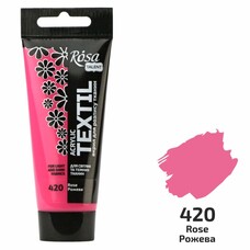 Фарба акрилова для розпису тканин рожева 60 мл Rosa Talent, 263460420