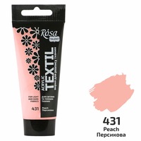 Фарба акрилова для розпису тканин персикова 60 мл Rosa Talent, 263460431