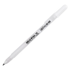 Ручка гелева біла Sakura Bold 0,5 мм Gelly Roll Basic 10 XPGB10#50, 310315