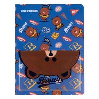 Папка A4 з 20 файлами з кишенею Line Friends Brown YES, 492109