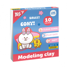 Пластилін 10 кольорів 200 грам Line Friends YES, 540664