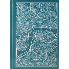 Книга записна А4 Axent Maps London 96 аркушів клітинка тверда обкладинка 8422-516-A, 43051