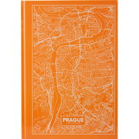 Книга записна А4 Axent Maps Prague 96 аркушів клітинка тверда обкладинка 8422-542-A, 43049