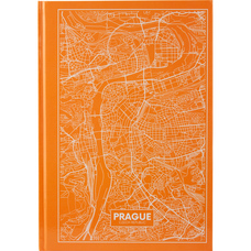 Книга записна А4 Axent Maps Prague 96 аркушів клітинка тверда обкладинка 8422-542-A, 43049