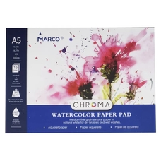 Альбом для акварелі А5 15 аркушів 300 г/м2 Marco Chroma 1071B-15CBP, 937178