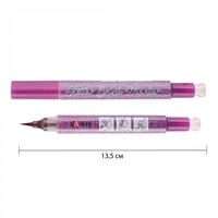 Маркер пензель акварельний рожева орхідея з гліттером Glitter Brush Santi, 390765