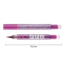 Маркер пензель акварельний рожева орхідея з гліттером Glitter Brush Santi, 390765
