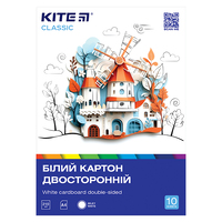 Картон білий А4 10 аркушів двосторонній Classic K-254 Kite, 67707