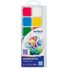 Фарби акварельні 12 кольорів Kite Classic K-061, 67720