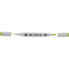 Скетч маркер двосторонній жовтий неоновий Santi SM-73, 390746