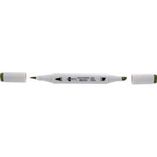 Скетч маркер двосторонній оливковий бронзовий Santi SM-75, 390748