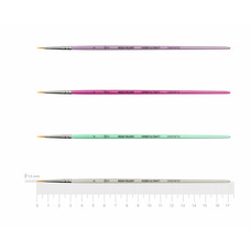 Пензель синтетика кругла № 0 для декору Hobby craft Rosa Talent, 523932