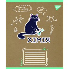 Зошит предметний ХІМІЯ Black cat 48 аркушів клітинка YES, 767468