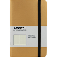 Книга записна А5 125х195 мм крапка 96 аркушів золотиста Partner Soft Axent 8312-35-A, 43159