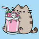 Картина за номерами 25х25 см Pusheen Полуничний коктейль Santi, 955029