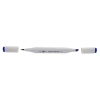 Скетч маркер двосторонній блакитний королівський Santi SM-03, 390495