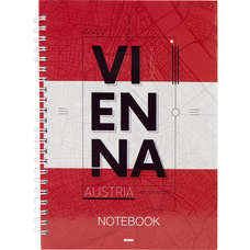 Блокнот А5 Vienna на спіралі 96 аркушів тверда обкладинка Axent 8032-07-A, 42935