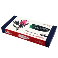 Набір акварельних фарб Botanical 28 кольорів металевий пенал Rosa Gallery, 340328