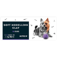 Пластилін восковий 18 кольорів 360 г Dogs Kite K22-085, 61049