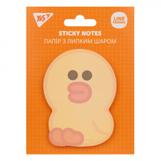 Блок паперу з клейким шаром фігурний Line Friends Sally 75х100 мм 40 аркушів Yes, 170333