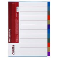 Розподілювач сторінок А4 кольоровий пластиковий 12 розділів Axent 1912-01-A, 02514