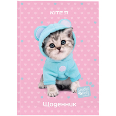 Щоденник шкільний тверда обкладинка Kite Studio Pets SP24-262-1, 67493