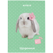 Щоденник шкільний тверда обкладинка Kite Studio Pets SP24-262-2, 67494