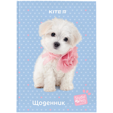Щоденник шкільний тверда обкладинка Kite Studio Pets SP24-262-3, 67495