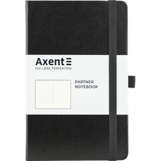 Книга записна А5 без лініювання 96 аркушів чорна Partner Axent 8307-01-A, 43110