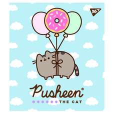 Зошит шкільний А5 18 аркушів лінія Pusheen YES, 766826