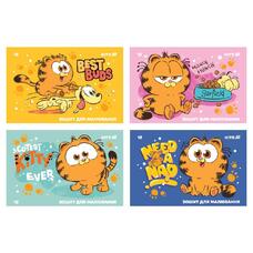 Альбом для малювання 12 аркушів скоба Kite Garfield GF25-241, 71795