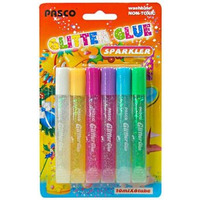 Клей-фарби з блискітками color sparkler 6 кольорів по 10 мл Pasco F-019-08, 330113