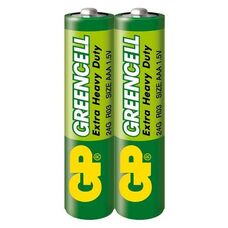 Батарейка сольова ААA R03 1.5V комплект 2 штуки GP Greencell, 133006